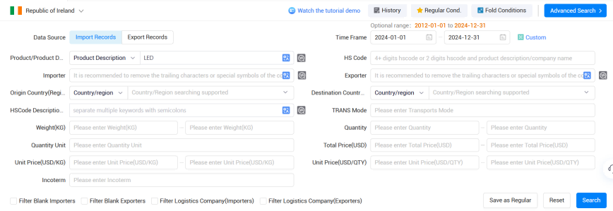 爱尔兰海关数据,海关数据,J9国际站 J9 海关数据
